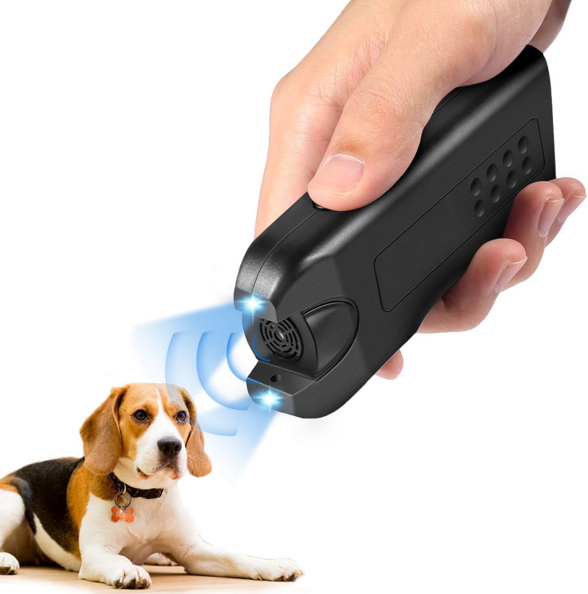 Ultraschall-licht-hundeabwehr, Anti-bell-hundeabwehr, Ultraschall-anti-bell-gerät, Hundebell-abschreckung, 3-in-1 Tragbares Anti-bell-hundetrainingsgerät
