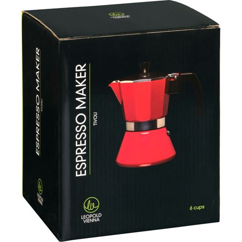 Unbekannt - Leopold Vienna Espressokocher 6 Tassen/rot/induktion Lv113007