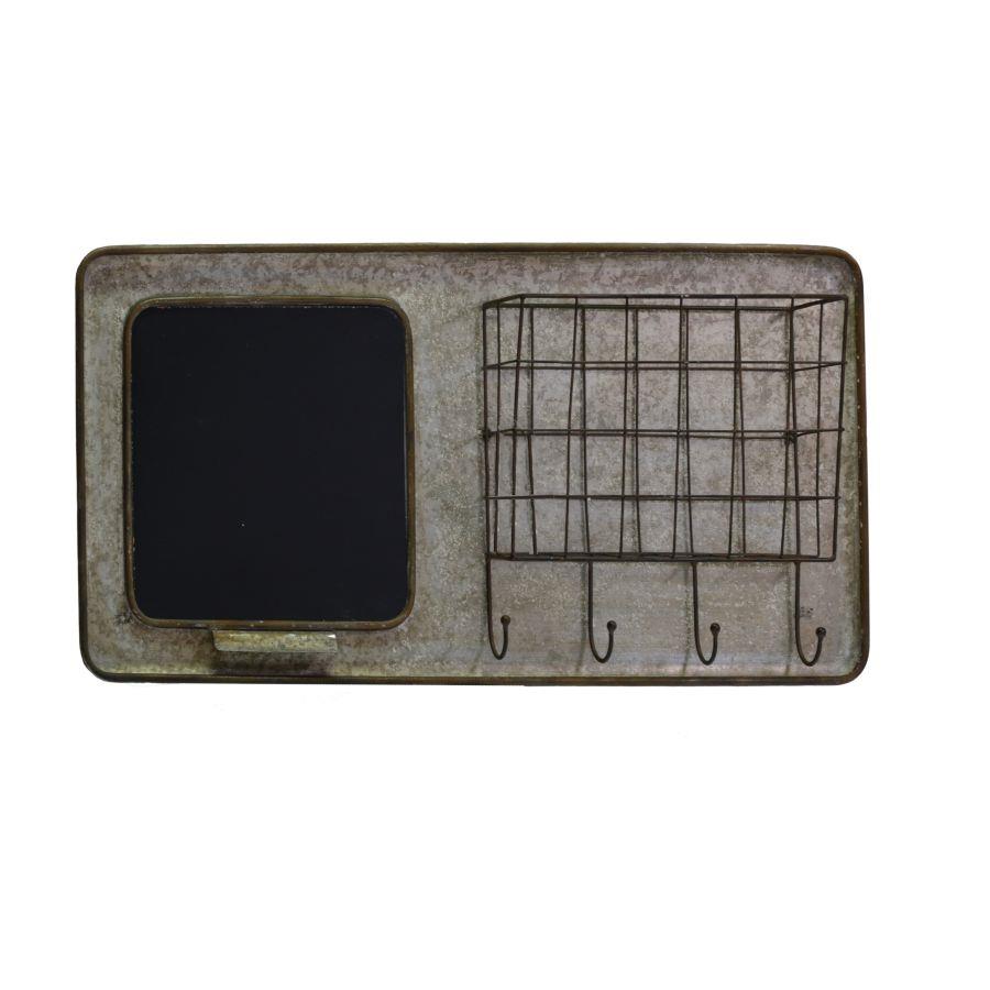 Vacchetti - Rechteckige Tafel Aus Metall Mit Regal Und Kleiderbügel Für 4 Personen 78 X 12 H 38,5 Cm