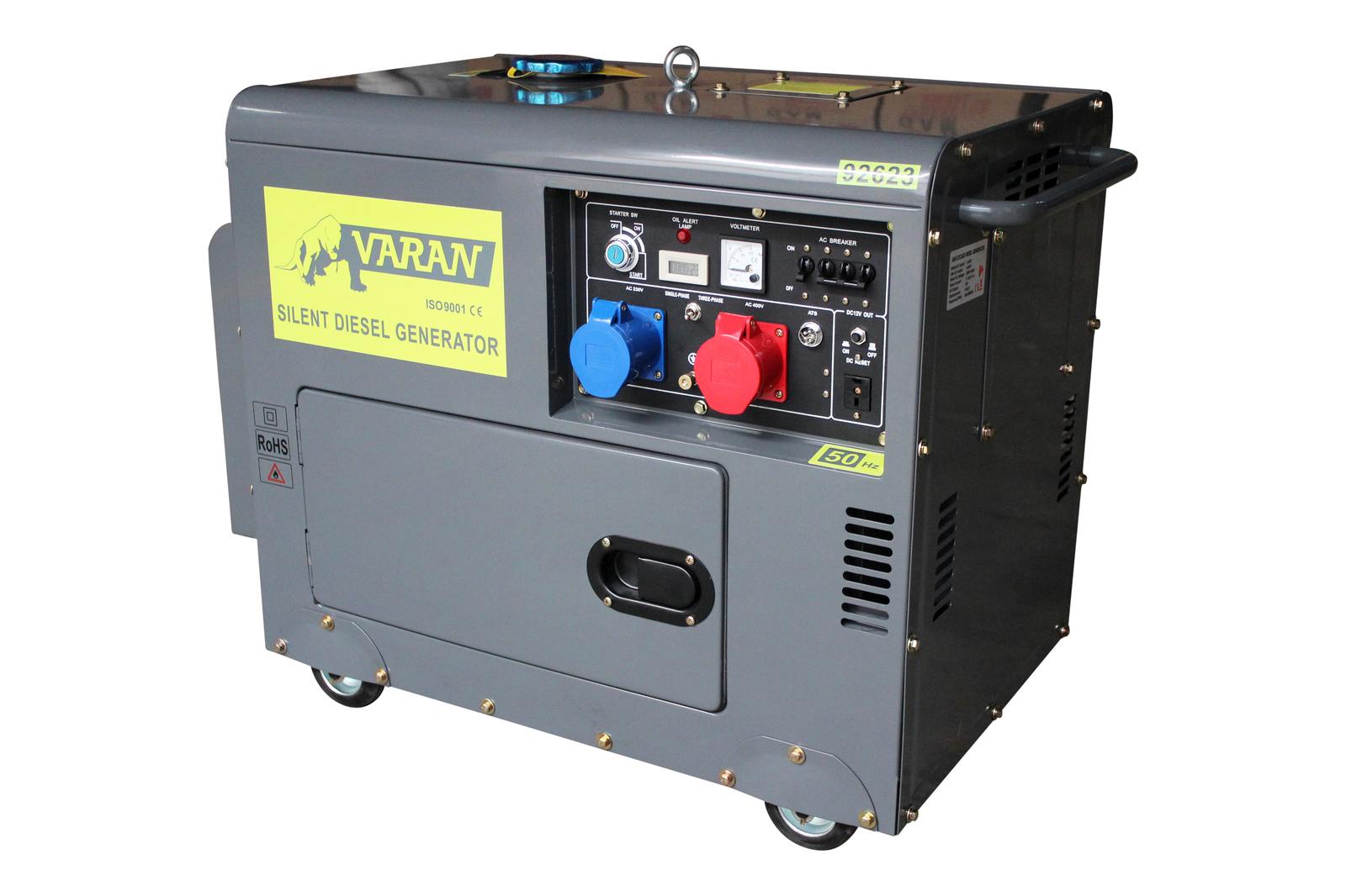 Varan Motors - 92623-ats Diesel Stromerzeuger Schallgedämpft Stromaggregat 5kva 400v & 230v + Elektrostarter Ats