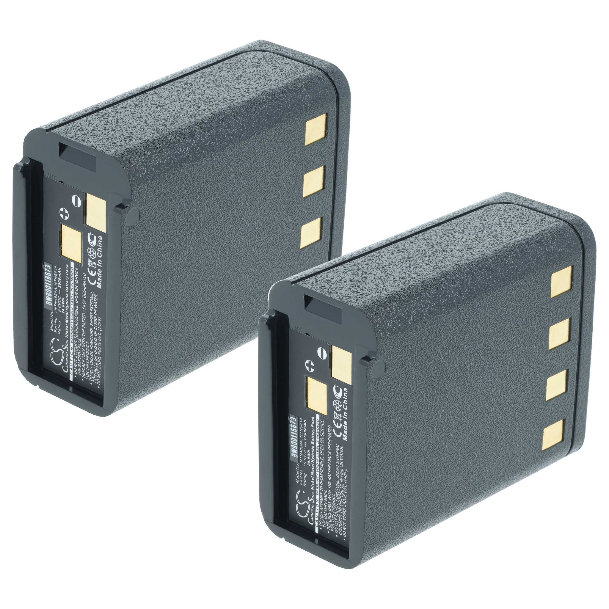 Vhbw 2x Akku Kompatibel Mit Bullard Ti Commander Thermal Imager Funkgerät, Walkie Talkie (2500 Mah, 9,6 V, Nimh)