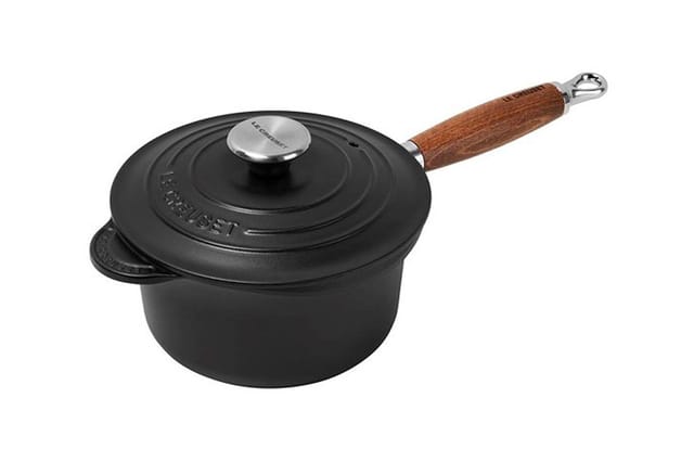 Le Creuset Profitopf mit Holzgriff Gusseisen Schwarz 18cm