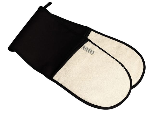 Le Creuset Doppel-Handschuh Textil Schwarz