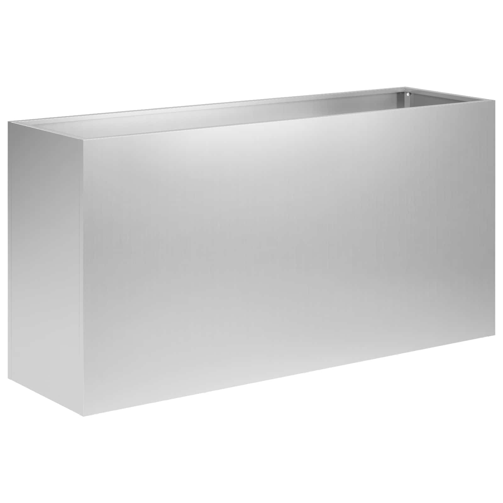 Garten-pflanzgefäß Silber 100 X 30 X 40 Cm Verzinkter Stahl Vidaxl