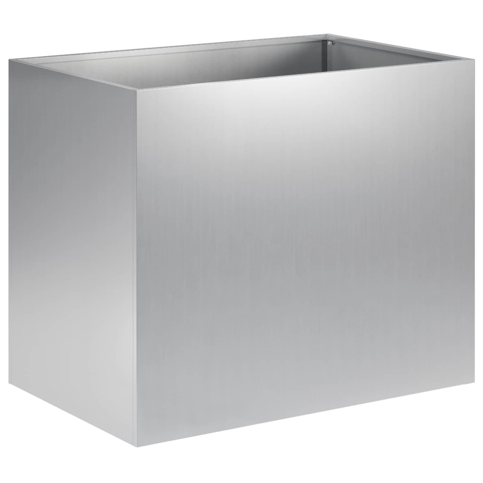Garten-pflanzgefäß Silber 50 X 40 X 50 Cm Verzinkter Stahl Vidaxl