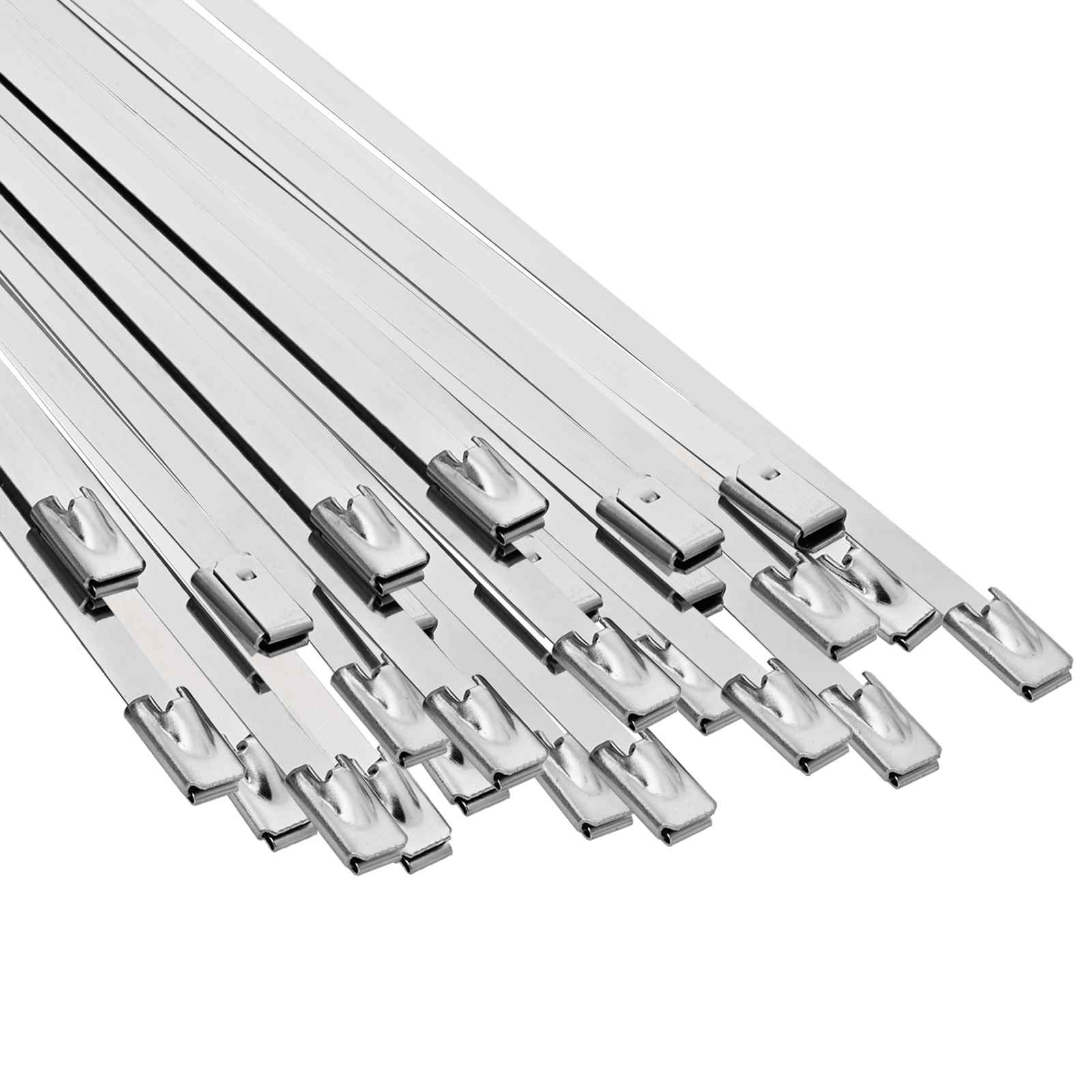 Kabelbinder 25 Stk. 4,6 X 350 Mm Silber Vidaxl