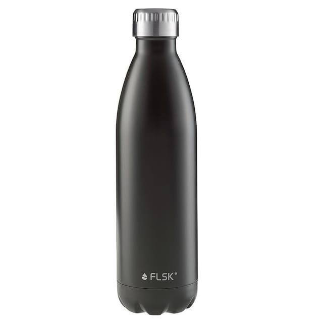 FLSK Trinkflasche BLCK Isolierflasche Schwarz Black 500 ml