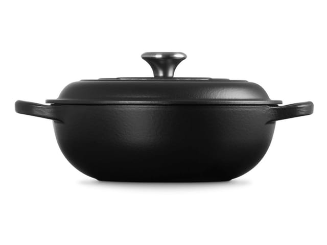 Le Creuset Stew Pot Signature Gusseisen Bräter Schwarz 22cm