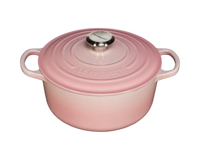 Le Creuset Bräter Signature Rund Gusseisen Shell Pink 24cm