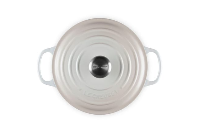 Le Creuset Bräter Signature Rund Gusseisen Meringue 24cm