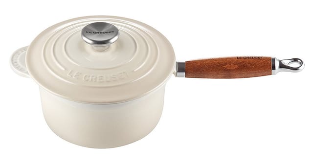 Le Creuset Profitopf mit Holzgriff Gusseisen Meringue 18cm