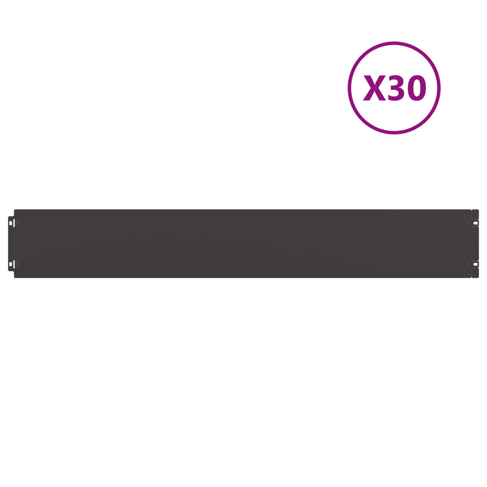 Vidaxl Lawn Edging 30 Pcs 15 X 103 Cm Steel Black