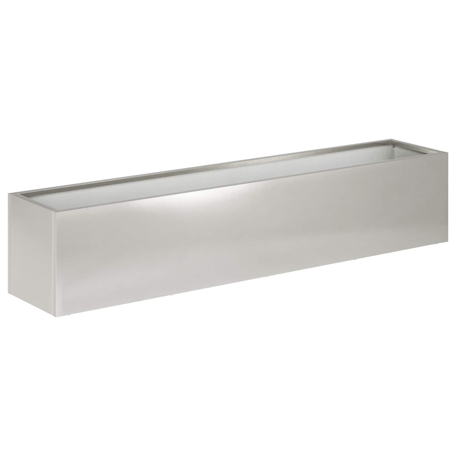 Garten-pflanzgefäß Silber 80 X 20 X 20 Cm Edelstahl Vidaxl