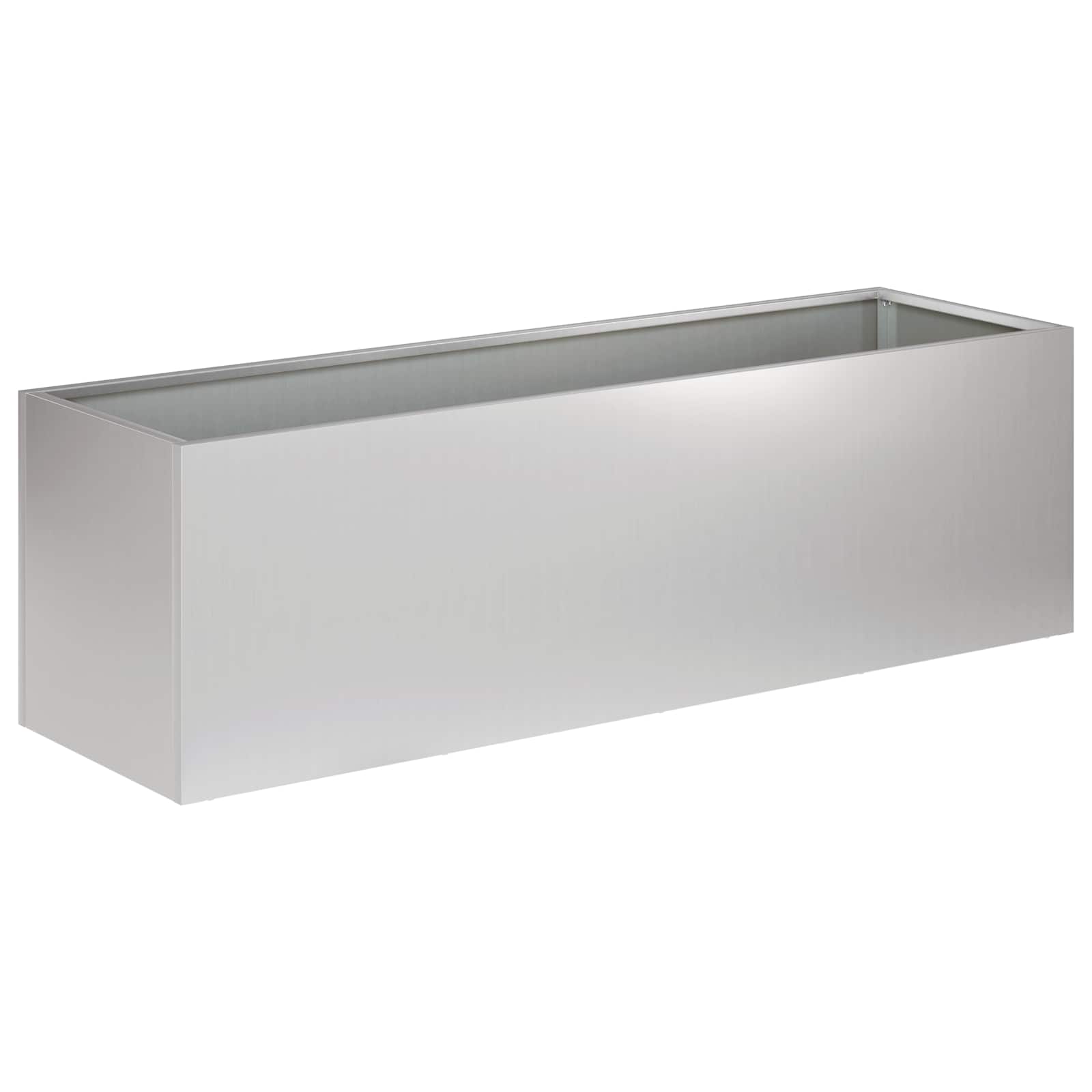Garten-pflanzgefäß Silber 100 X 30 X 30 Cm Verzinkter Stahl Vidaxl