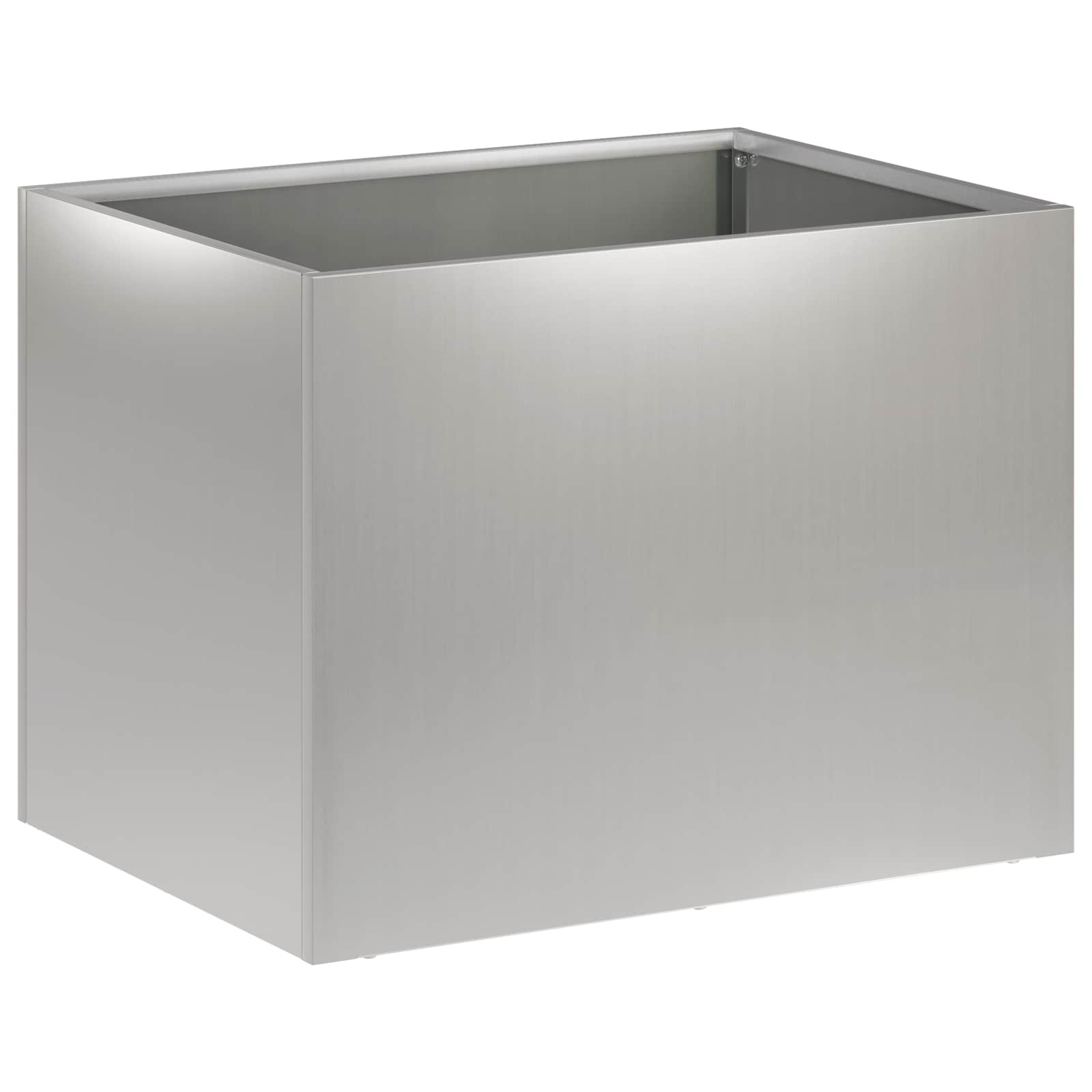 Garten-pflanzgefäß Silber 40 X 30 X 30 Cm Verzinkter Stahl Vidaxl
