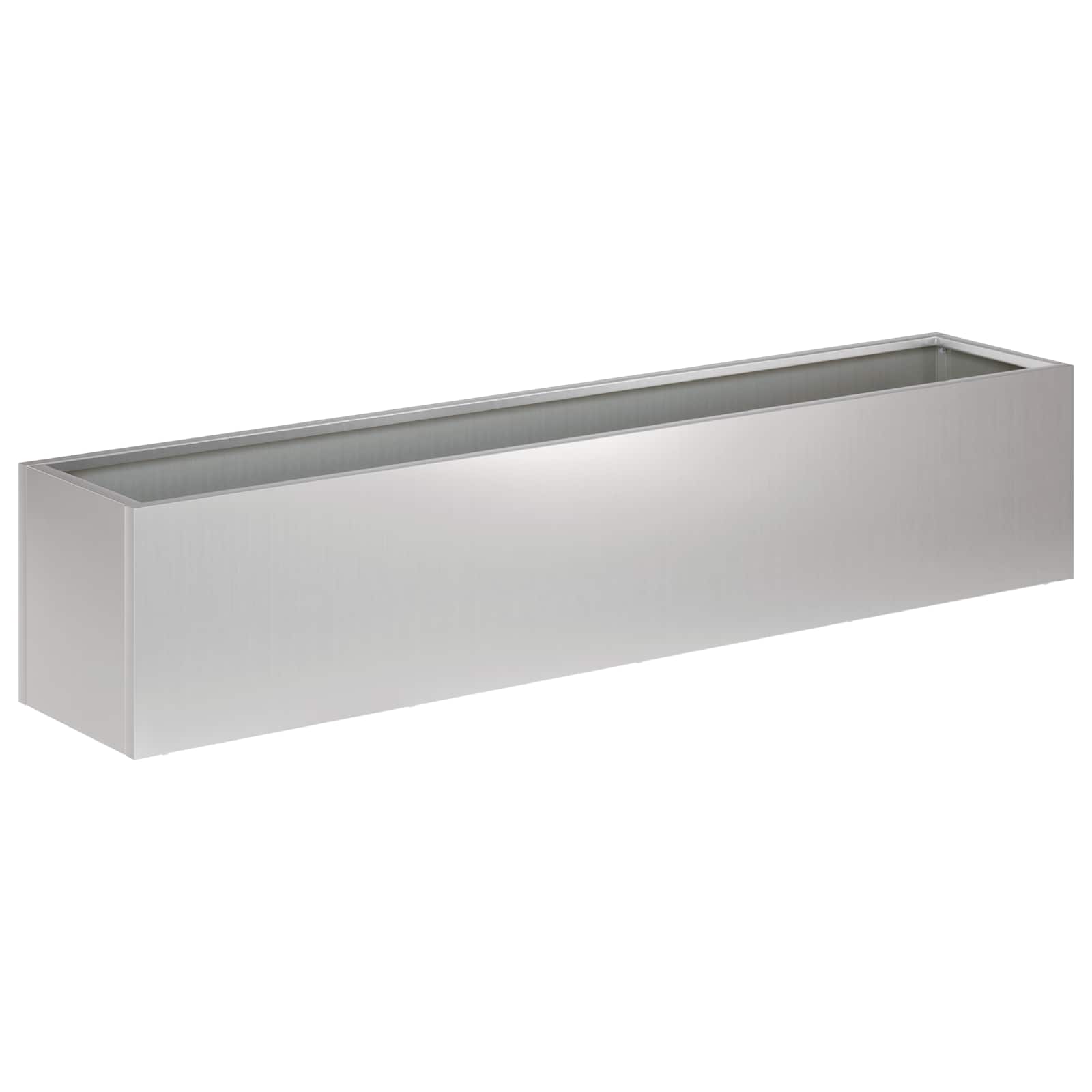 Garten-pflanzgefäß Silber 100 X 20 X 20 Cm Verzinkter Stahl Vidaxl