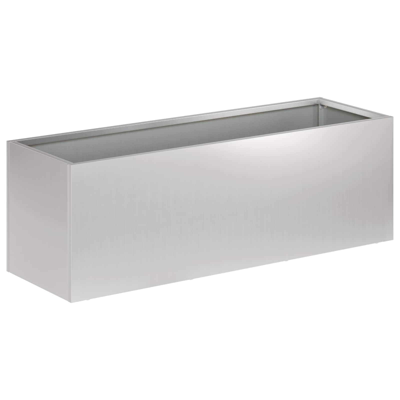 Garten-pflanzgefäß Silber 60 X 20 X 20 Cm Verzinkter Stahl Vidaxl