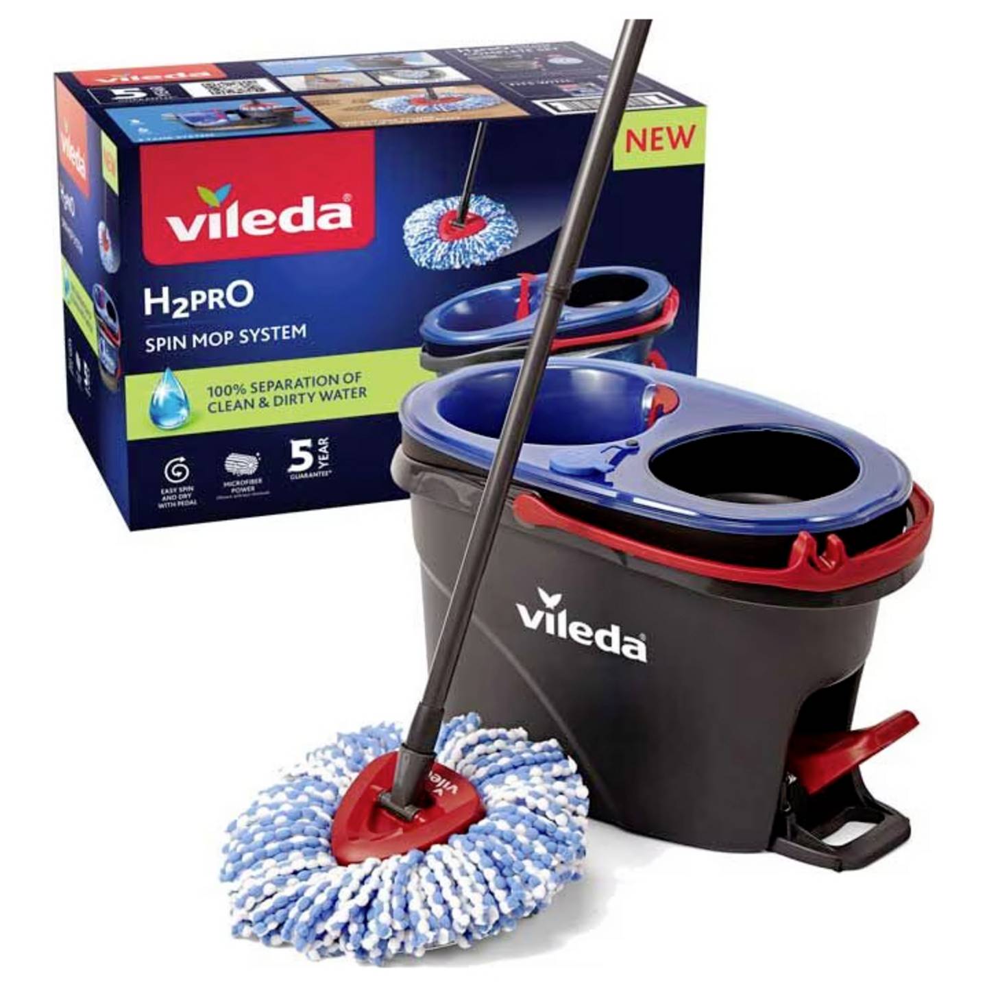 [gebraucht] B-ware Vileda 178333 H2pro Spin Mop Bodenwischer Wischmopp Reinigung