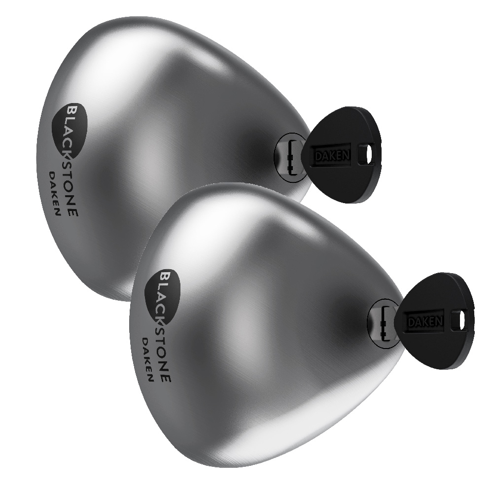 Vivol - Blackstone Combo Silber - 2er Set - Lieferwagen-schloss Aus Edelstahl - Abschaltbar Oder Auto-lock