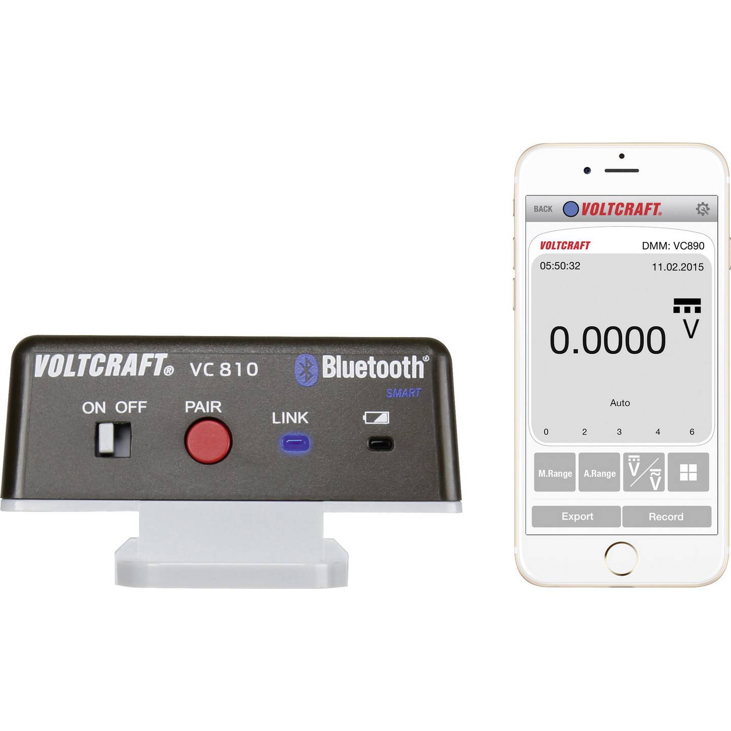 [neuwertig] B-ware Voltcraft Bluetooth-adapter Vc810 Für Vc-800-serie Kabellose Verbindung 55g