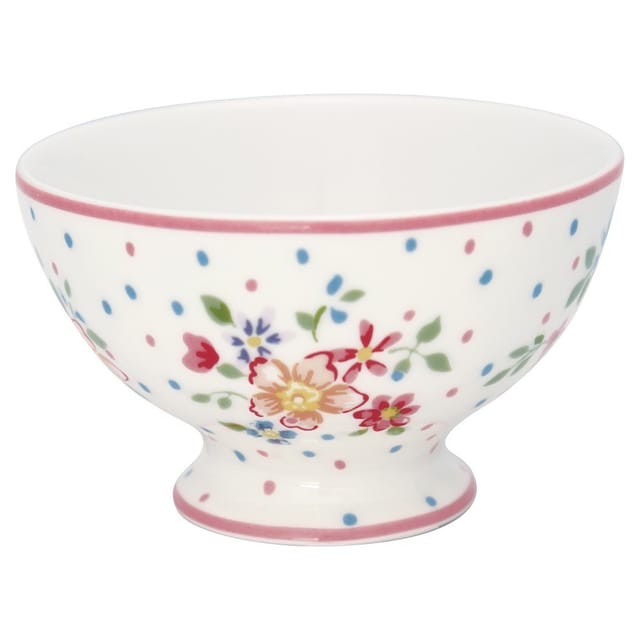 Greengate Snackschale Belle White Snack Bowl Steingut Weiß