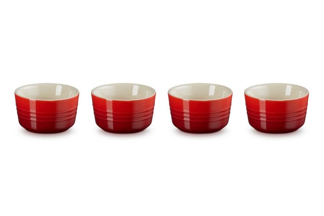 Le Creuset Förmchen 4er-Set Steinzeug Kirschrot 100ml