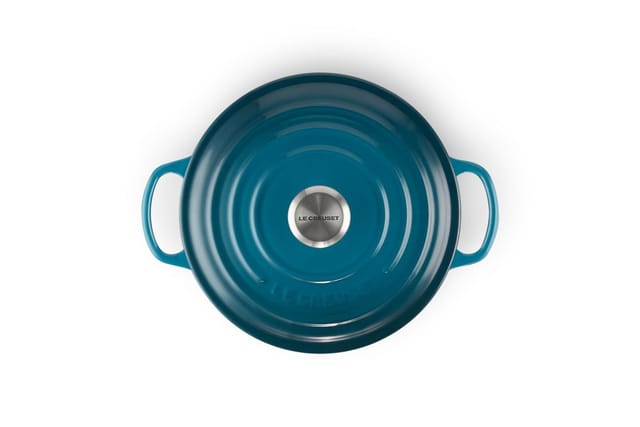 Le Creuset Bräter Signature Rund Gusseisen Deep Teal 20cm