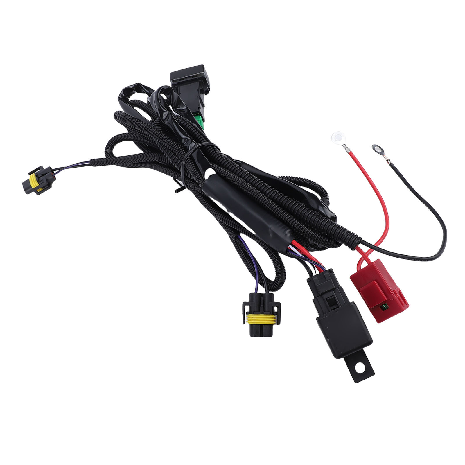 Nebelscheinwerferschalter-verkabelungssatz, 16 Awg-kabel Mit Dickem Kern, 4-poliges 40-a-relais, Ersatz Für Hr-v, Ridgeline, Passport Und Clarity