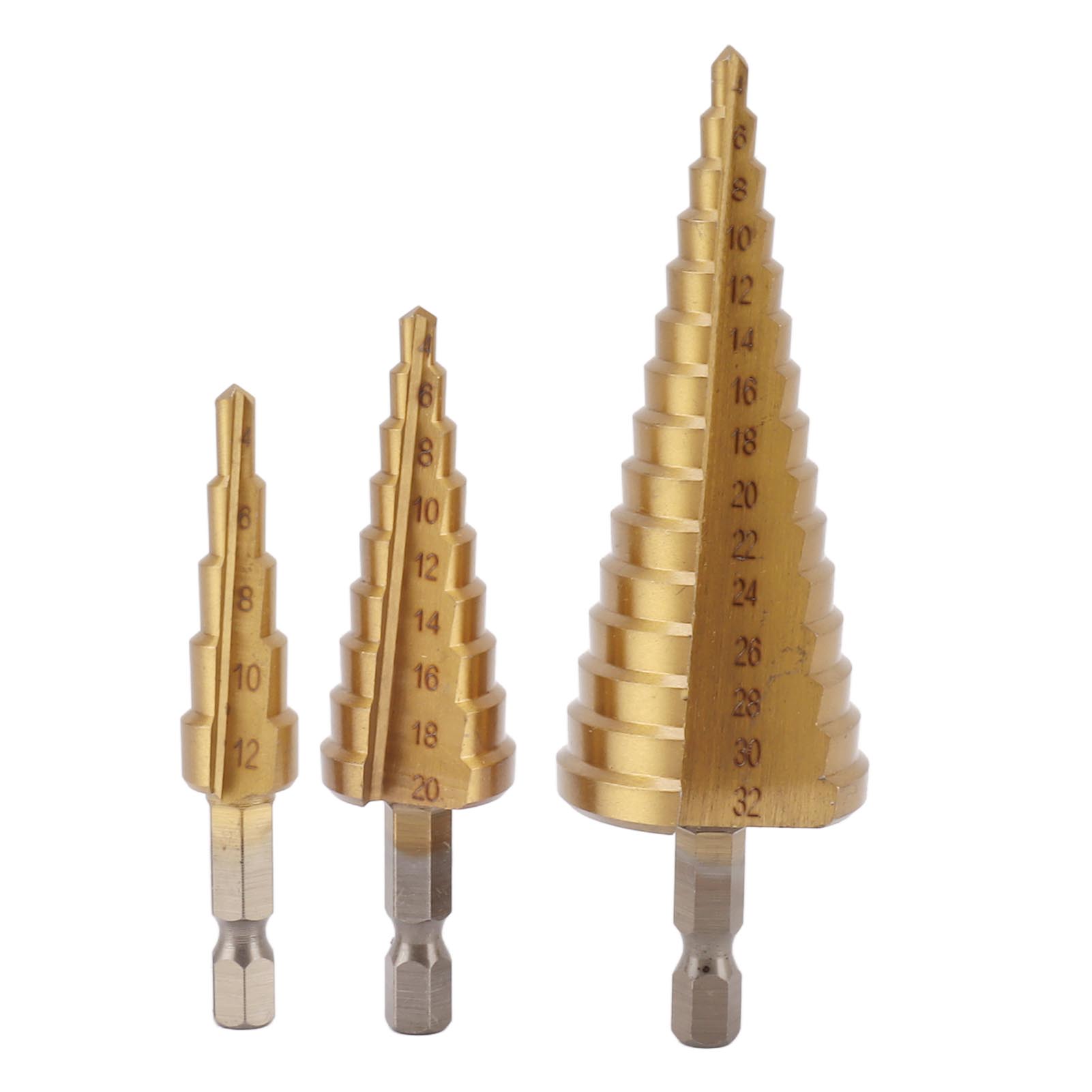 Stufenbohrer Mit Dreieckigem Griff, Für Schnelles Bohren, 4–32 Mm, 4–20 Mm, 4–12 Mm, Für Holz Und Metall
