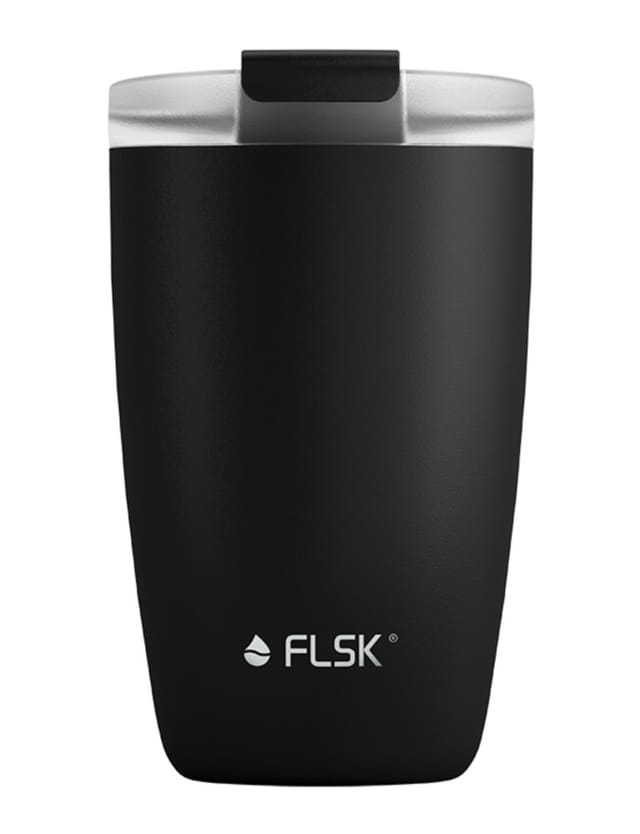 FLSK CUP Kaffeebecher Black Schwarz Coffee to go-Becher 350 ml