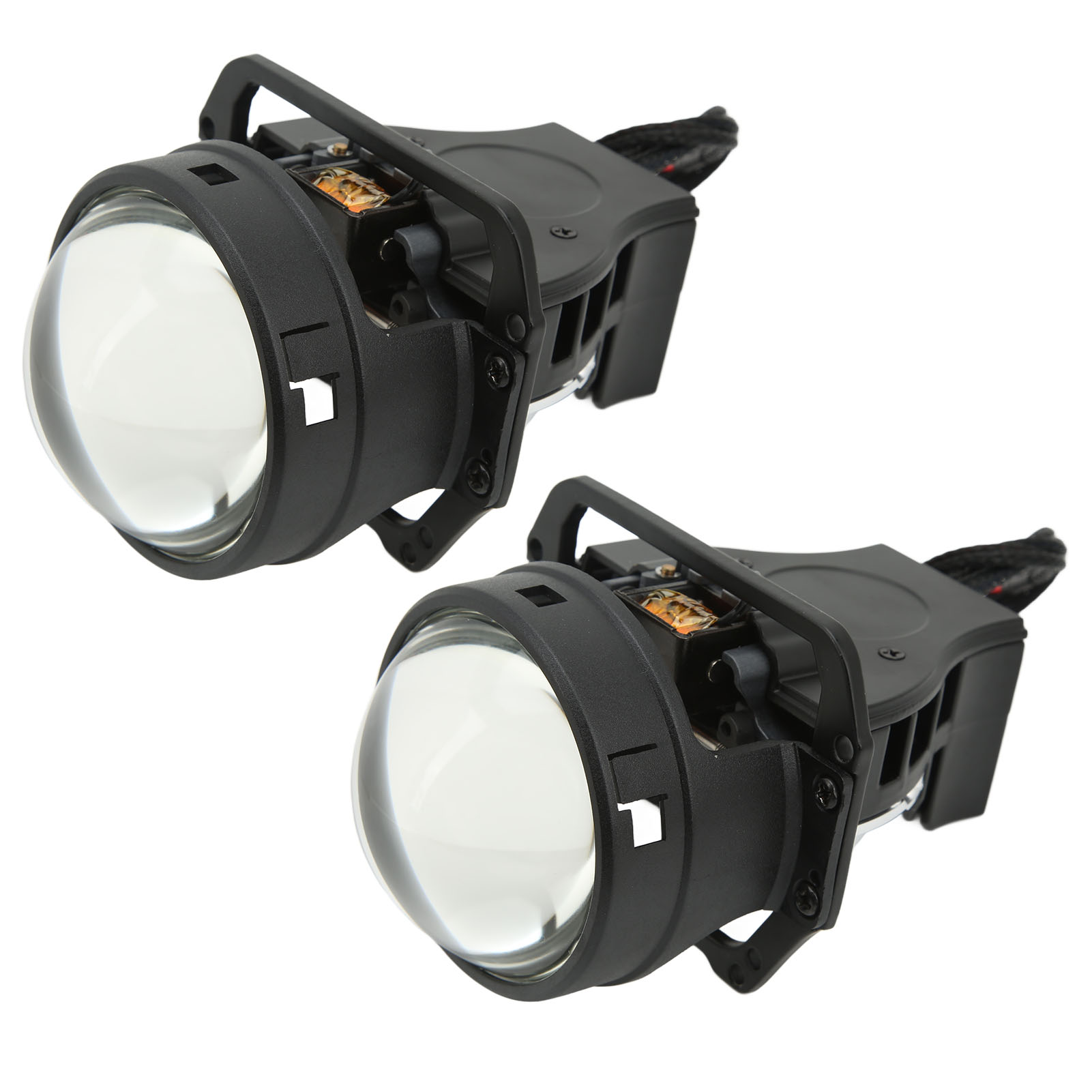 3-in-1 Led-doppellinsenscheinwerfer, Paar, 5500k Weißlicht, 9-24v, Universal Für Fahrzeuge H1, H4, H7, Hb3, Hb4 Und D1