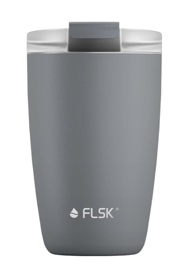FLSK CUP Kaffeebecher Stone Grau Coffee to go-Becher 350 ml