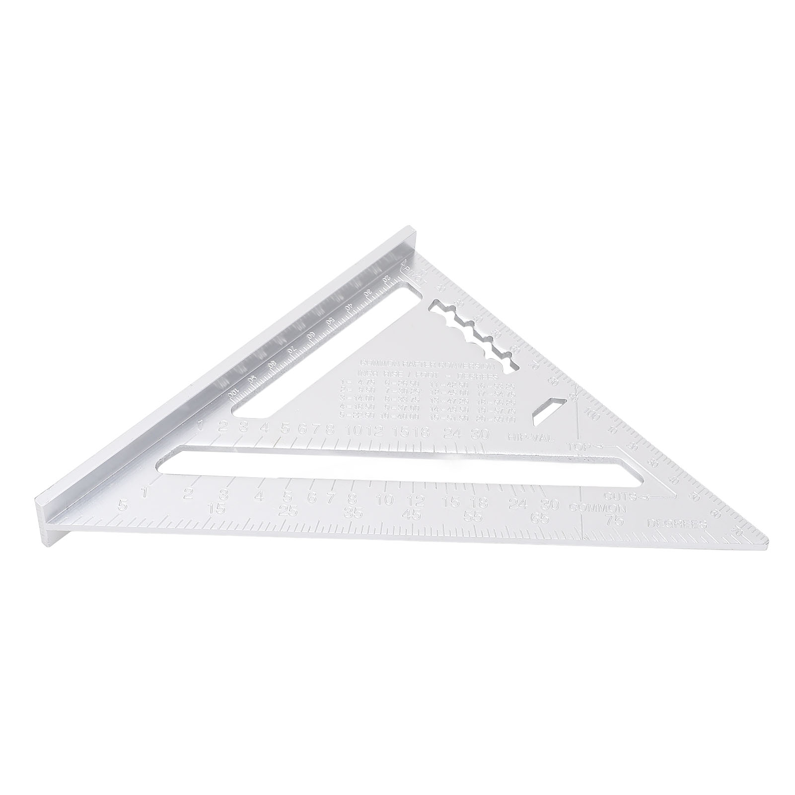 Winkelmesser Aus Aluminiumlegierung Mit Imperialer Und Metrischer Skala, Winkelmesser Für Ingenieure Und Zimmerleute, Silberfarben.