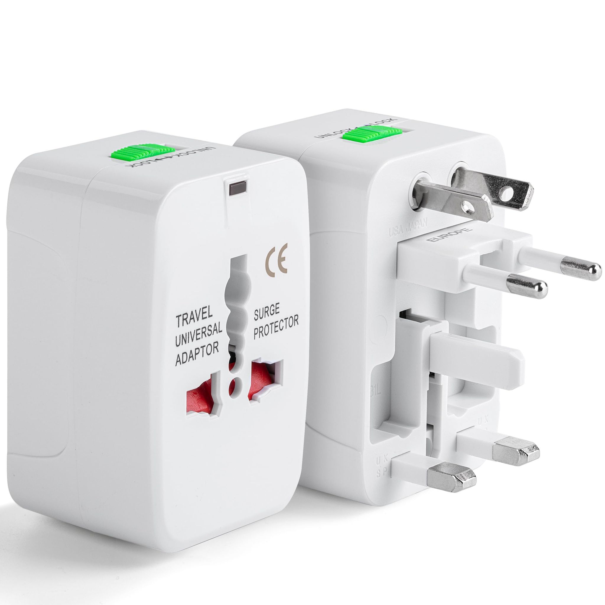 Universeller Reiseadapter, Kompakter Internationaler Netzadapter Für Us-, Eu-, Uk-, Australische Und Indische Stecker, Alles In Einem