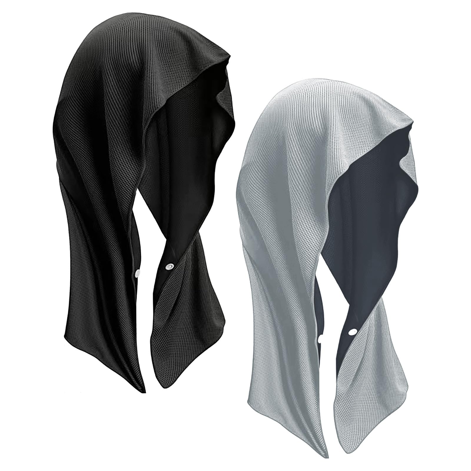 Kühlendes Handtuch Mit Sonnenschutz, Ideal Für Heißes Wetter, Reisen Und Sport (für Hals Und Gesicht) Schnelltrocknend Und Saugfähig (2er-packung)