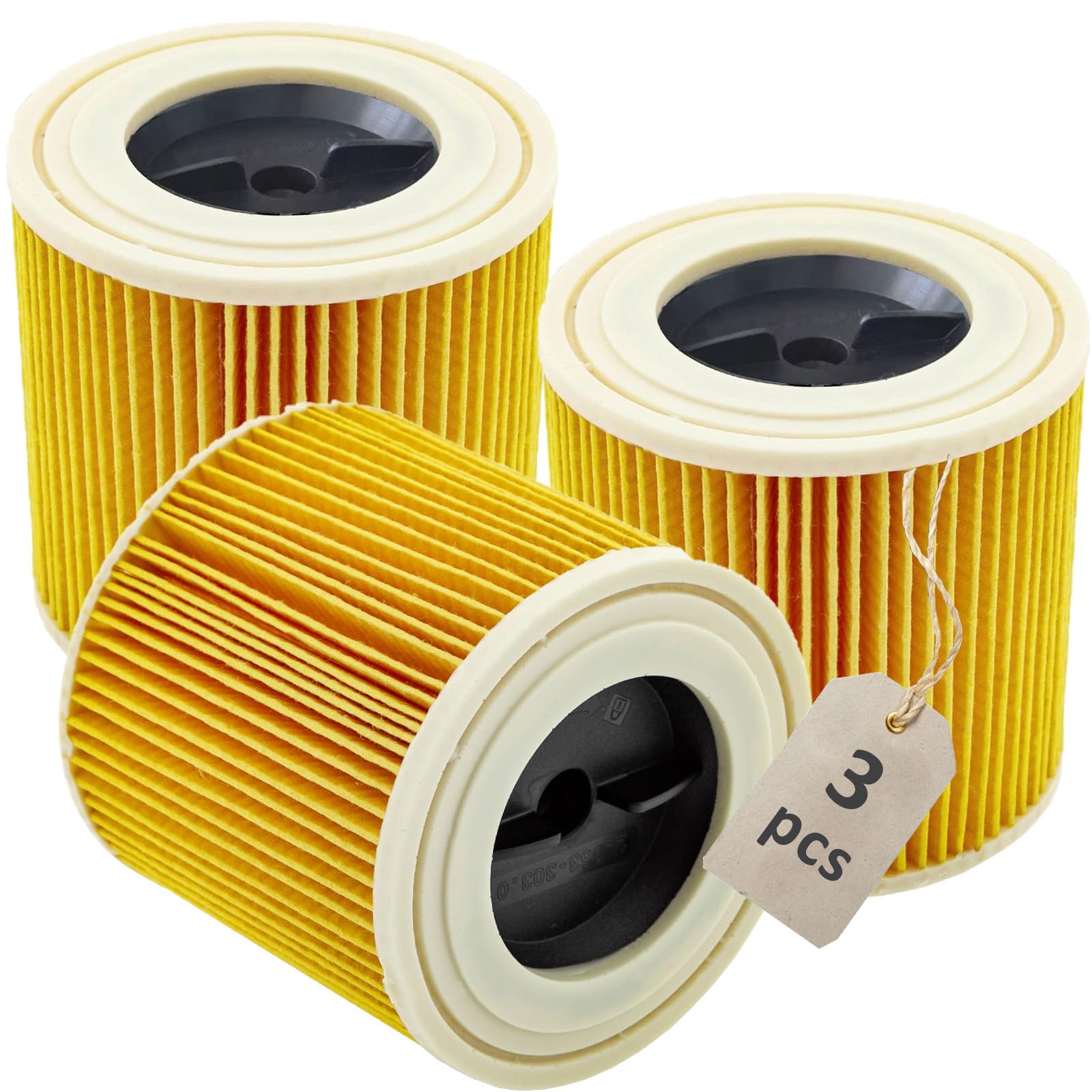 3er-pack Filterpatronen 3310 Für Kärcher Nass- Und Trockensauger Wd 2 Plus, Wd 2, Wd3, Wd3s, Kwd 1-3, Se4001, Se4002