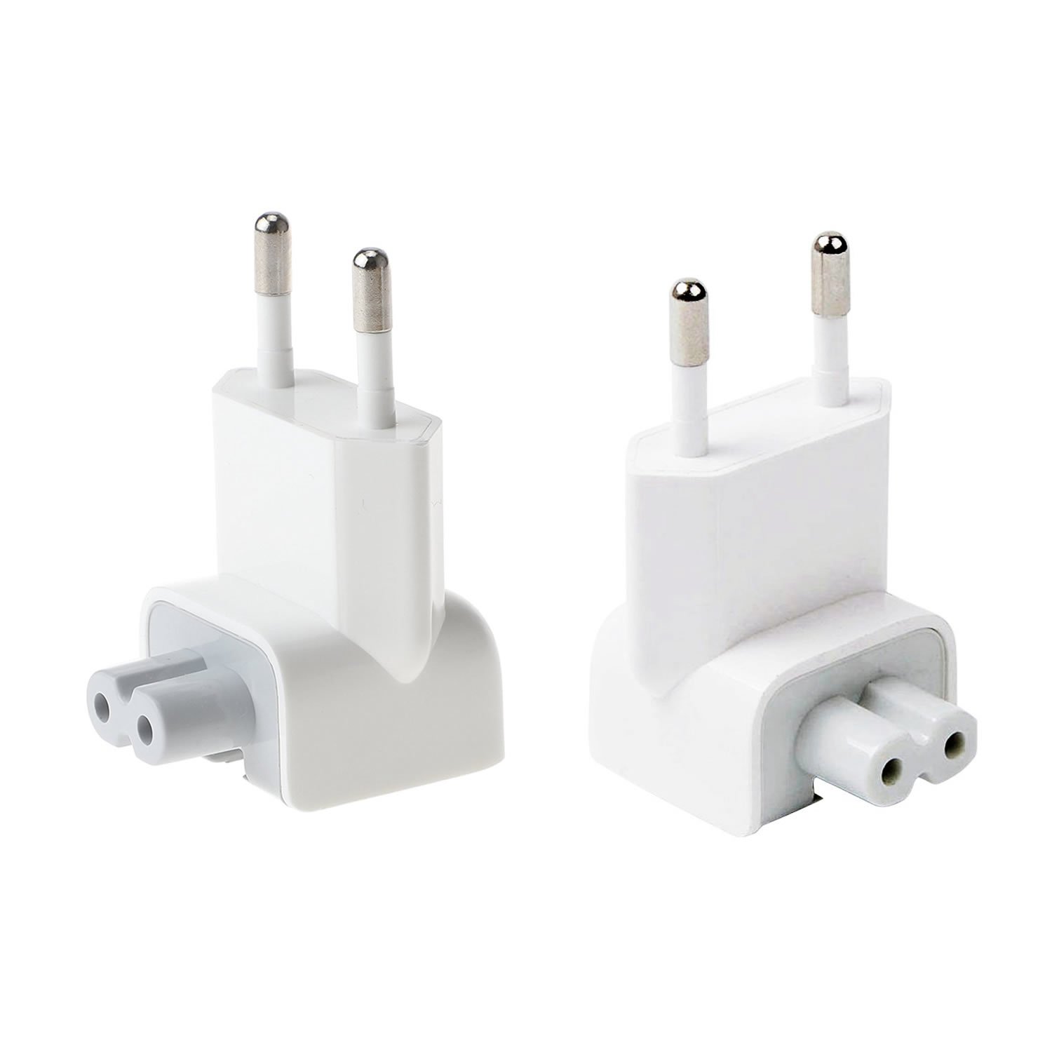 Netzteil / Reiseladegerät / Konverter – Ersatzstecker Für Ipod, Iphone, Ipad, Macbook (2 X Eu-stecker) – Weiß