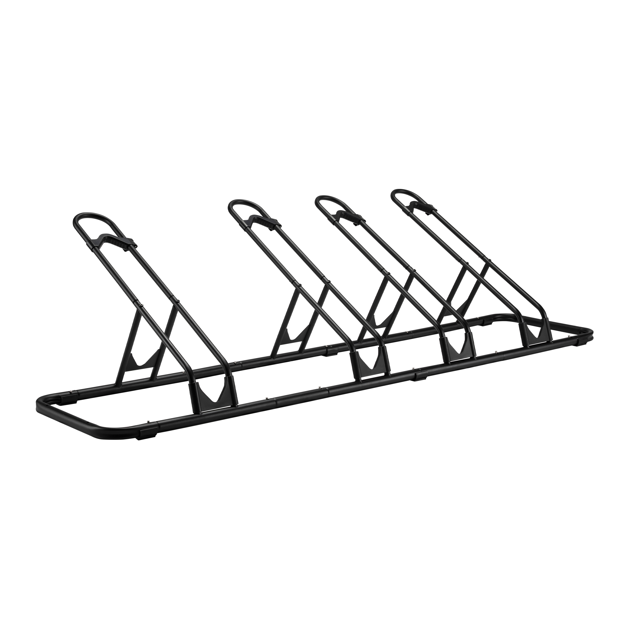 Wiltec Fahrradständer Bodenparker 4er 1600 X 370 X 440 Mm Fahrradhalterung Für 12–29 Zoll Fahrräder, Rutschfester Radständer Mit Verstellbaren Halterungen