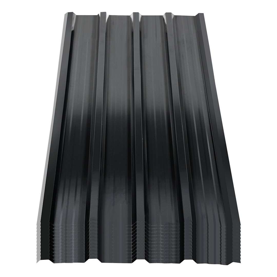 Wolketon 36 Stück Dachblech Trapezblech Profilblech Platten Aus Metall, Inkl. Schnittfester Handschuhe, 129x46 Cm, 0,25 Mm, 21 M², Anthrazit