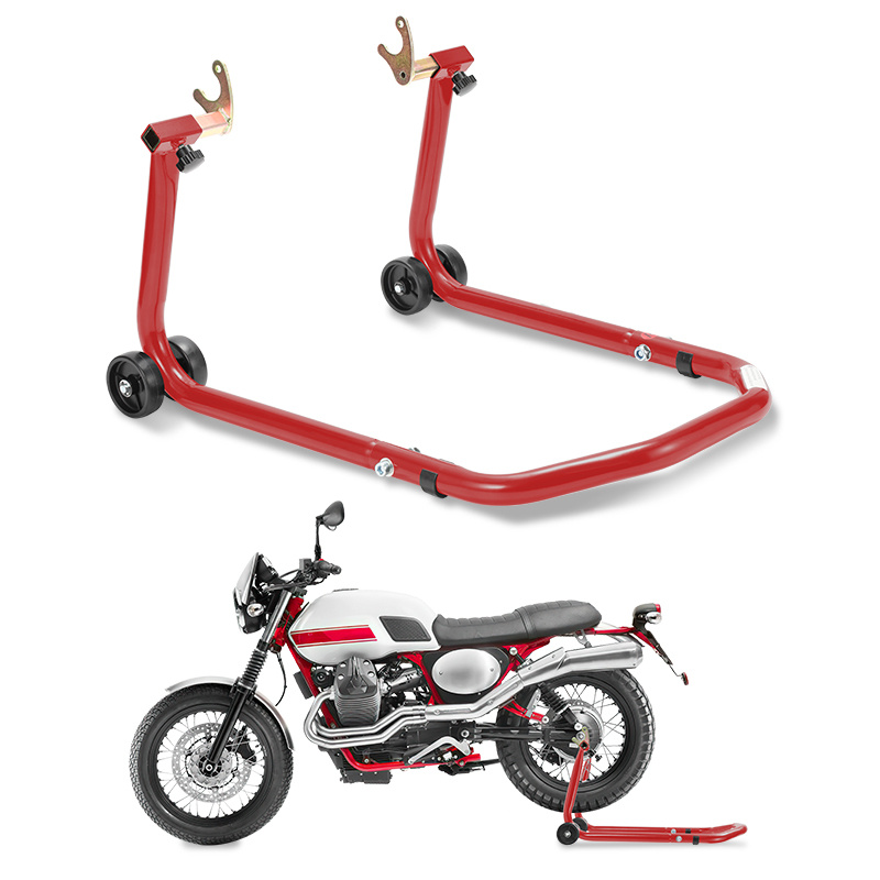 Wolketon Motorradständer U-form Für Hinterrad, Robuste Stahlkonstruktion, 30–40 Cm, Farbe Rot
