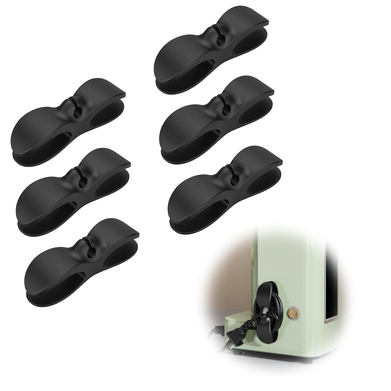 6-teiliger Kabelorganizer, Selbstklebender Kabelorganizer Für Küchengeräte Wie Reiskocher, Mixer Und Andere Küchengeräte Sowie Büroausstattung