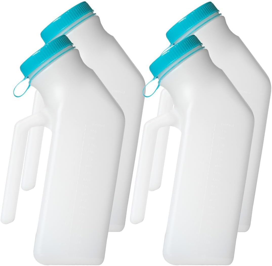 Medvance 1000ml Premium Tragbares Urinal Für Männer, Auslaufsichere Urinalflasche Für Senioren, Urinflaschen Für Männer, Reise- Und Autourinale, Für Den Gebrauch Am Bett Und In Der Nacht, Unverzichtba