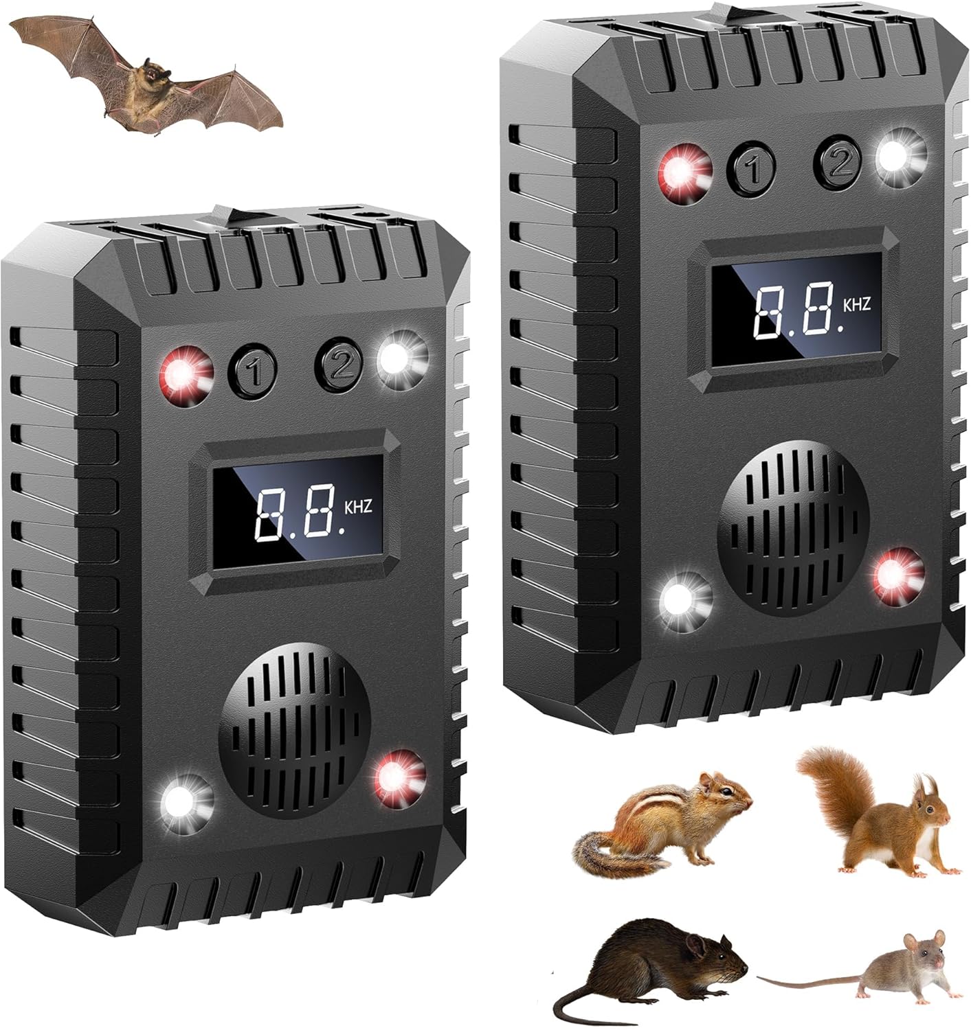 Ultraschall-nagetierabwehrgerät Fürs Auto, Batteriebetriebenes Mauseabwehrgerät Für Den Motorraum, Effektive Mäuseabwehr Gegen Ratten Und Mäuse, Fallen Für Auto, Dachboden Und Scheune, 2 Stück