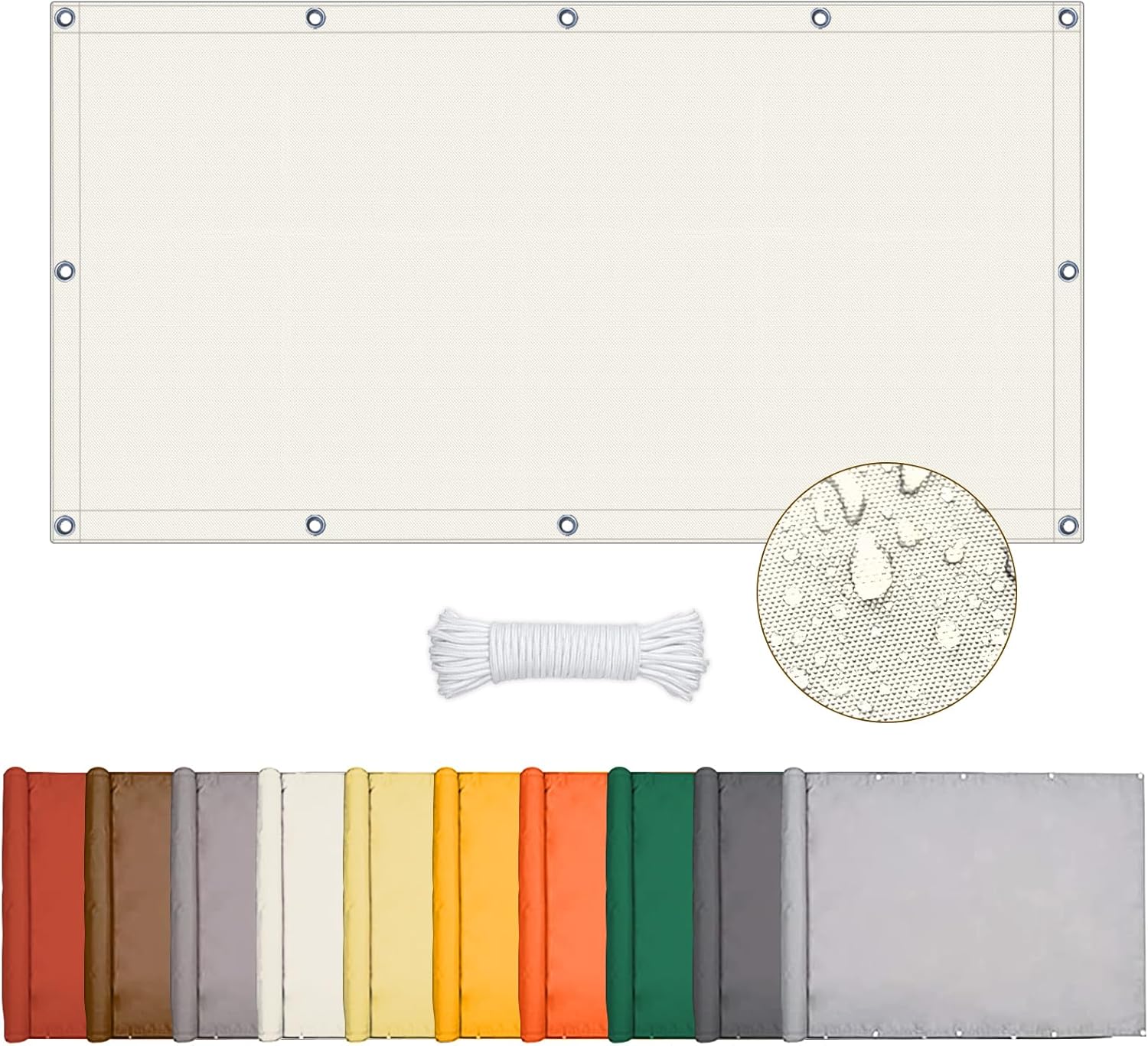 Voile D'Ombrage Rectangulaire Undurchlässig, Toile D'Ombrage Rectangulaire, 95 % Uv-schutz, Voiles D'Ombrage Für Terrasse Mit Ölen, Für Terrasse Balcon Jardin Exterieur (couleur Crème, 2 3m)
