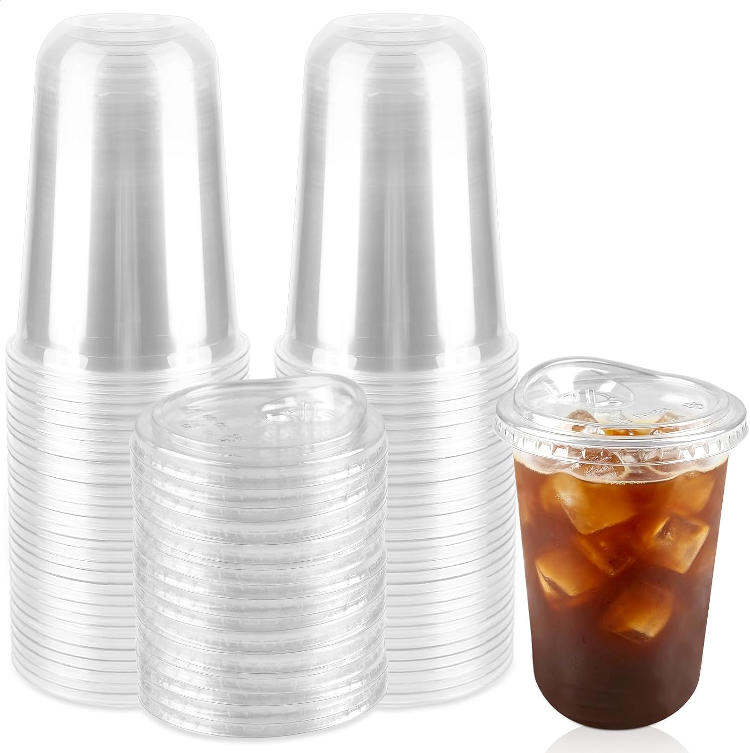 Zefan Packung Mit 60 Bechern, Smoothies, Smoothies, Milchshakes, Gletschergetränken, Café (480 Ml)