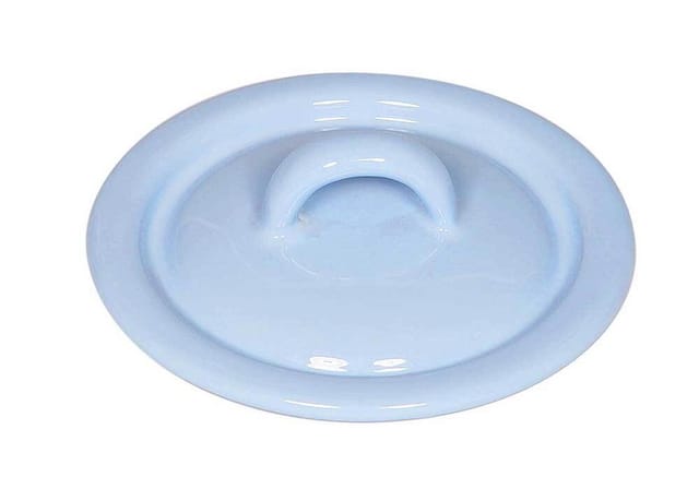 Riess Deckel Emaille Pastell Blau 9cm