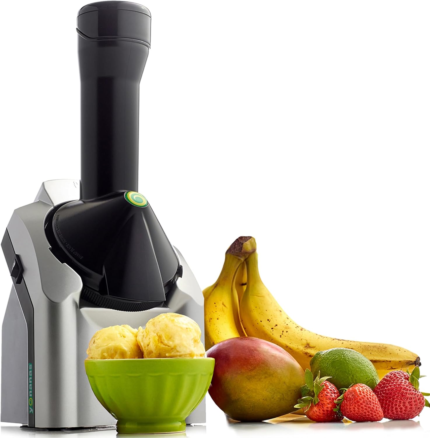 Yonanas Classic Softeismaschine Für Gesunde, Vegane Und Laktosefreie Leckereien, 200 W, Silberfarben, Mit 36 Rezepten, Bpa-frei, Leicht Zu Reinigen, Schnell Und Einfach In Der Anwendung