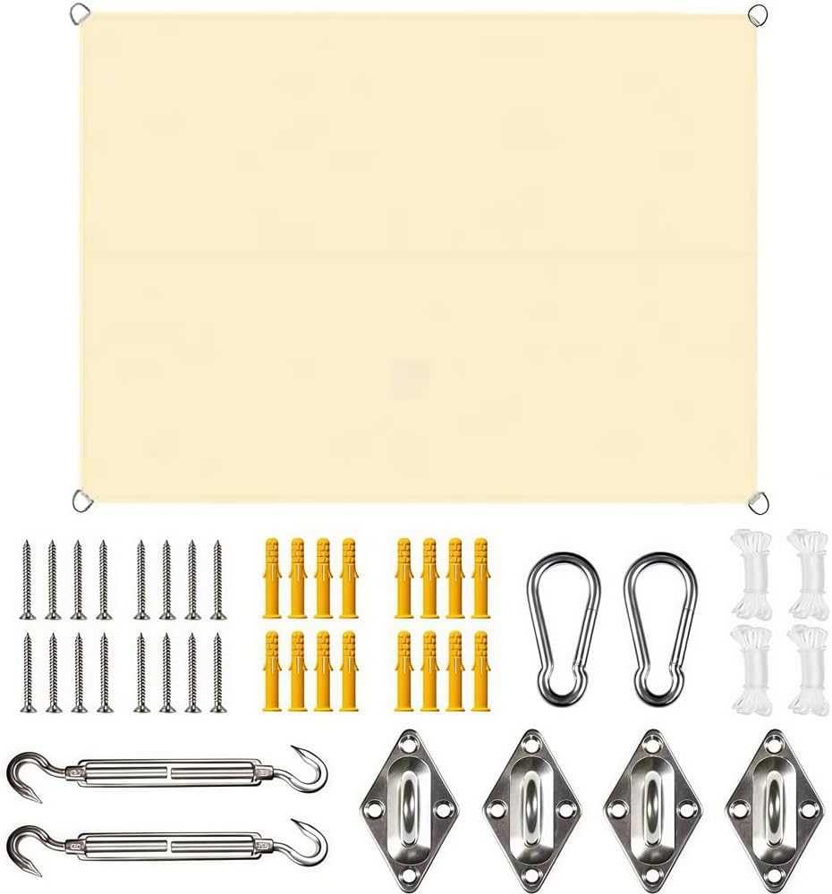 Das Perfekte Rechteckige Finish, 3 X 4 M, Mit Befestigung, Balkon, Uv-schutz Und Beständigen Zusatzstoffen, Terrasse, Garten, Schwimmbad