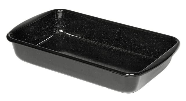 Riess Auflaufform Backform Emaille Schwarz 38/22,5cm