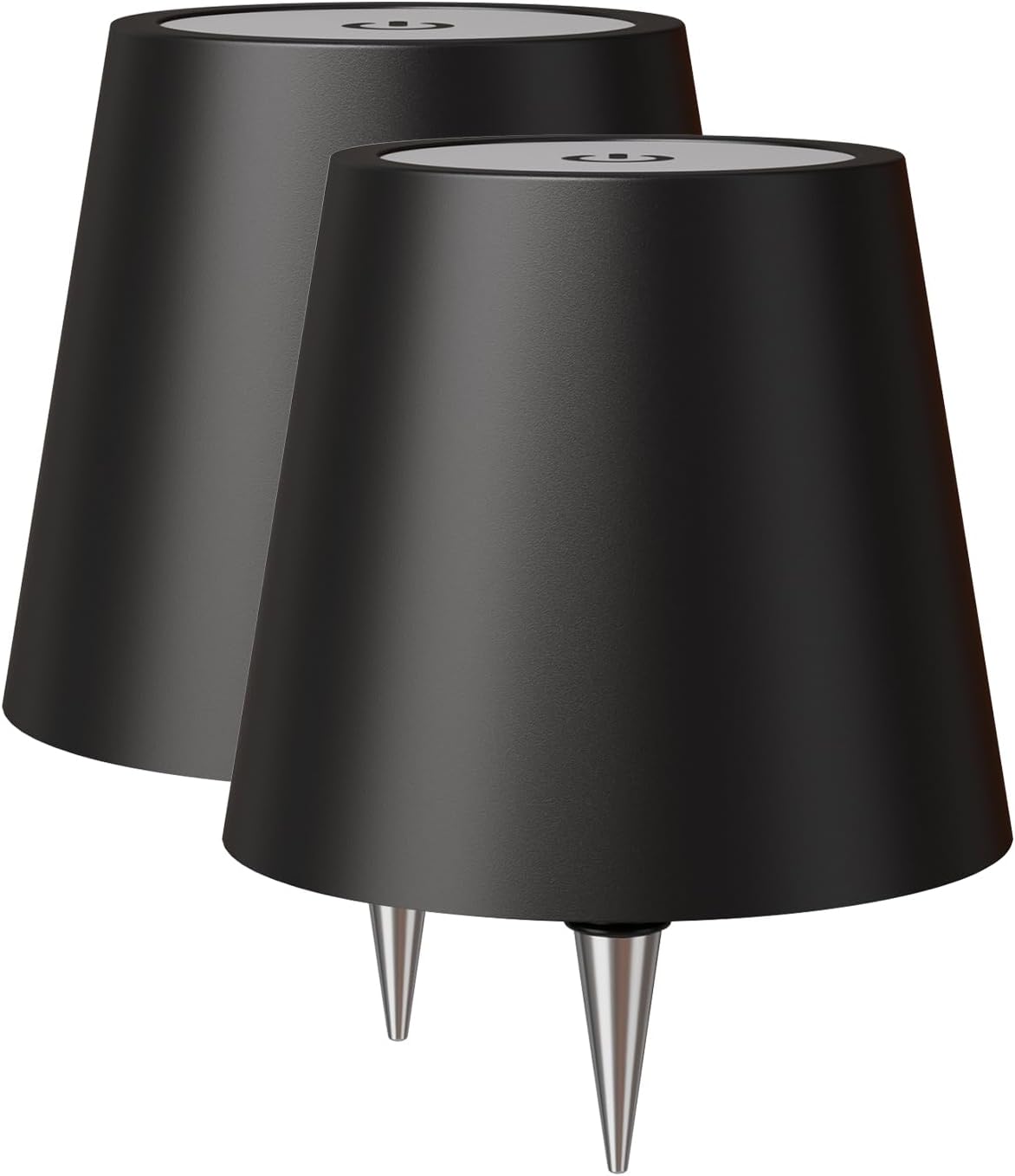2er-pack Kabellose Flaschenlampe Mit 3 Farben Und Stufenloser Dimmfunktion, Led-lampenschirm Mit Stöpsel, Wiederaufladbare Touch-weinflaschenlampen Für Bars Und Restaurants – Schwarz